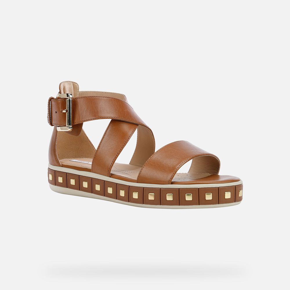 Sandalias Geox Senhora Marrom - Leelù - TLXYV2158